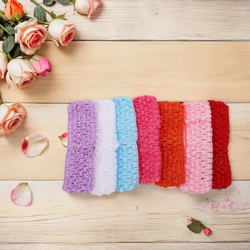 30 Pañuelos De Ganchillo Para Mujer, Diademas De Pelo Hippie 13.00×4.00×0.70cm