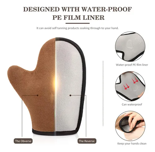 Guantes Aplicadores Autobronceantes Dobles Marrones X4