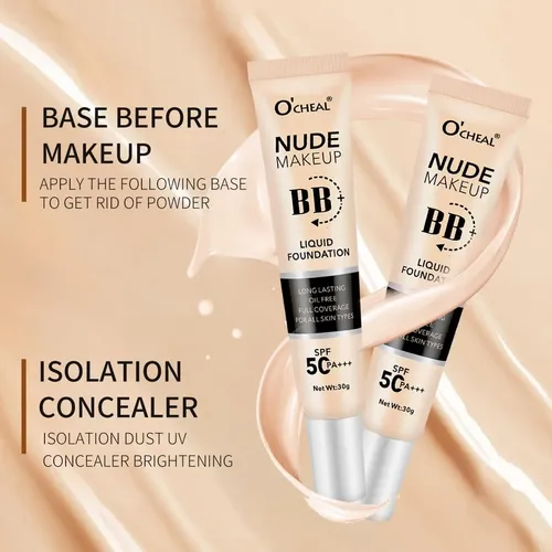 Bb Cream O’cheal Natural Spf 50+ Hidratante Mate