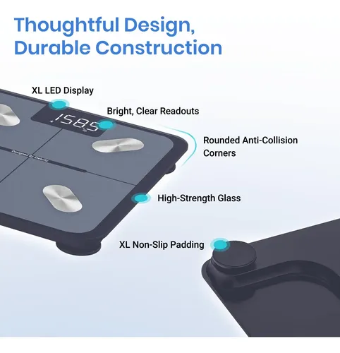 Balanza Inteligente Etekcity Digital Bluetooth De Composició