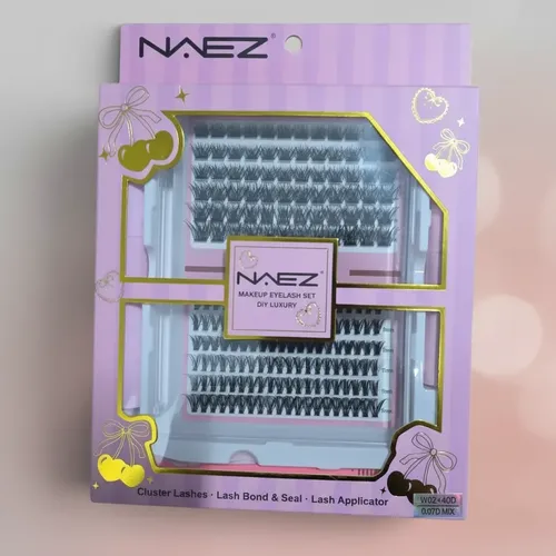 Kit De Pestañas Postizas Naez Cluster Lashes Con Adhesivo