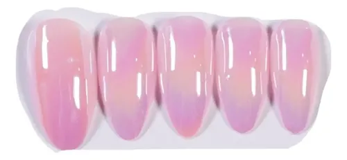 Uñas Postizas Aurora Pink Con Punta Afilada