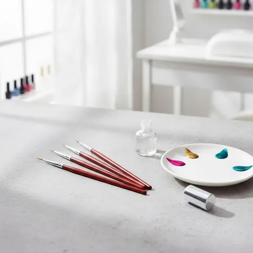 4 Pinceles Extra Fino Liner Para Detalles Manicuría Nail Art