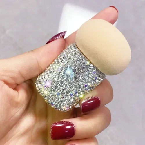 Esponja De Maquillaje Para Decoración Con Diamantes De Imita