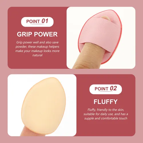 Mini Puff De Dedo Para Maquillaje Facial 7 Pzs Reutilizables