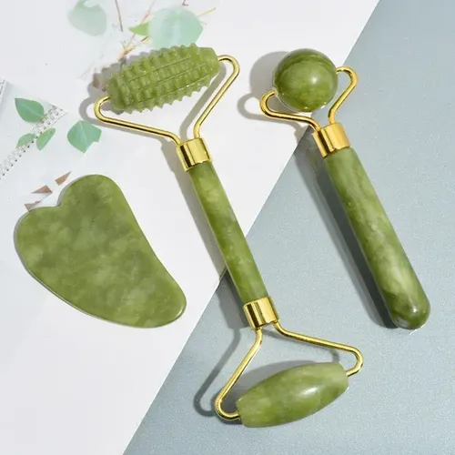 Stone Neck Body Natural Gua Jade Roller Sha Face Natural