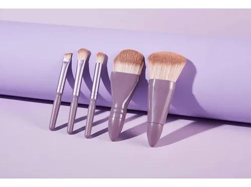 Set Portátil De Brochas De Maquillaje De Viaje, 5 Piezas, Mi