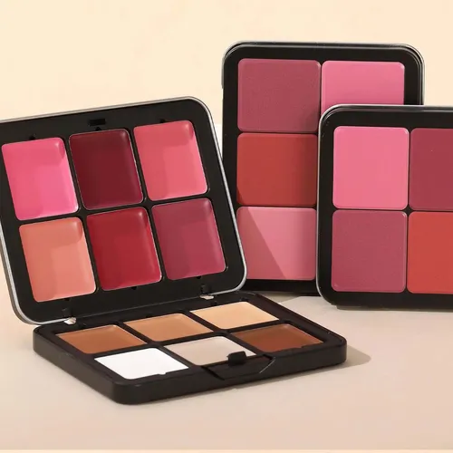 Paleta Rubor 12 Tonos Crema Multifunción – Iluminador Y *^ Crema