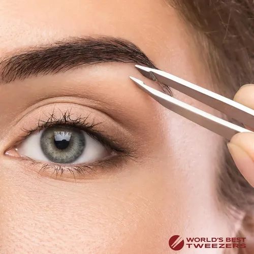Pinza De Diamante Regine Suiza Diamond Slant Tip Para Cejas