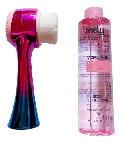 Kit Limpieza Facial Mely Cepillo + Tónico 200 Ml