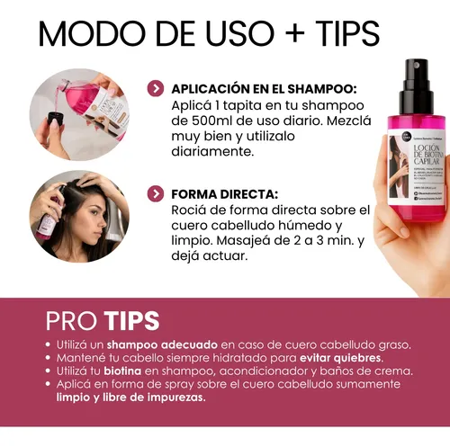 Vitamina Biotina X100 Cc, Cepillo Masajeador Anti-quiebre