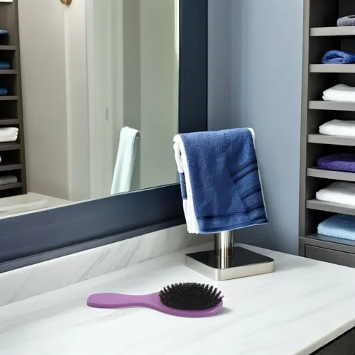 Cepillo Para Cabello Cerdas De Jabali Madera Diseño Paddle