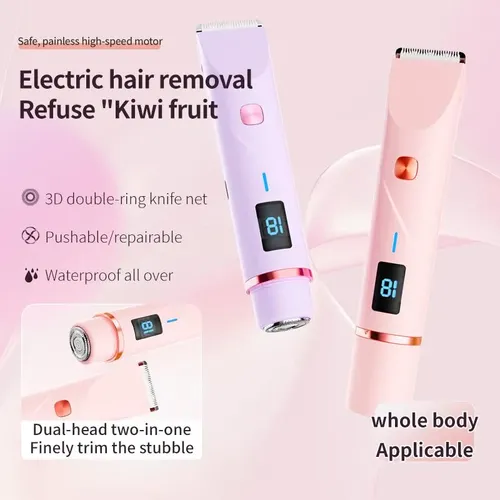 Depiladora Mujer Doble Cabezal Wet Dry Corporal