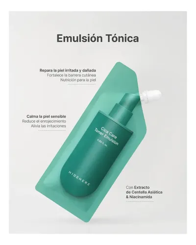 Hidehere Cica Care Emulsión Tónica + Crema Facial 25ml 3c Todo Tipo De Piel Día/noche