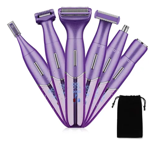 Y Depiladora Eléctrica Violeta 6 En 1 Mujer Inalámbrica Usb