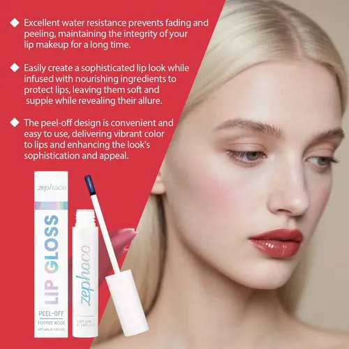 Tinta De Labios Peel-off Zephoco Larga Duración Natural
