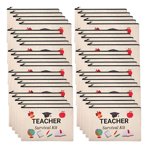 Bolsa De Maquillaje Dunzy Teacher Survival Kit, 50 Unidades,