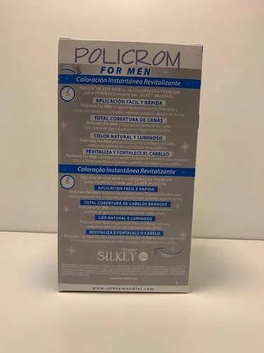 Tintura Silkey Policrom For Men – Coloración Masculina Local Tono Rubio oscuro