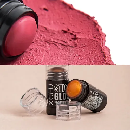 Set Stick Glow Blush Iluminador Tono2 Y Rubor En Barra Xulu
