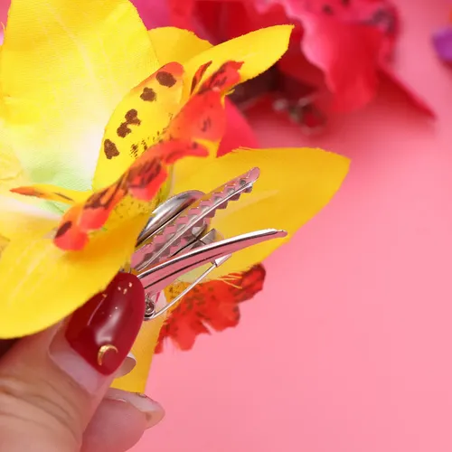 Pinzas Para El Cabello Con Flores Hawaianas, Accesorio De Mo