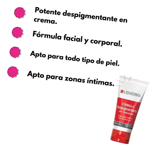 Crema Blanqueadora Fórmula Despigmentante Manchas Lidherma