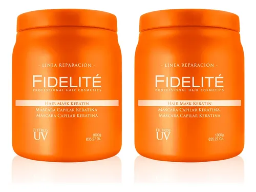 Fidelité Kit X2 Reparación Máscara Capilar Keratina 1000g