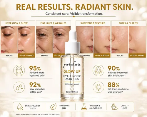 Sérum De Ácido Hialurónico Purekure 30 Ml De Hidratación Pro Sensible Día/noche