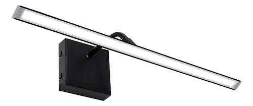 Aplique De Pared Led 50 Cm Movil Direccionable Para Baño Espejo Negro Luz Calida 220V