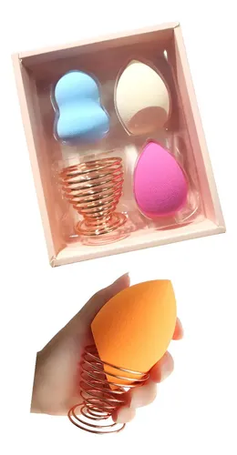 Set De Maquilaje + Contenedor 3 Formas Pera, Base Corrector