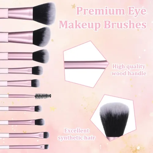 Set De 10 Brochas De Maquillaje Mini Con Cerdas Suaves Para