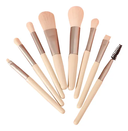 Juego De 8 Brochas De Maquillaje Y Sombra