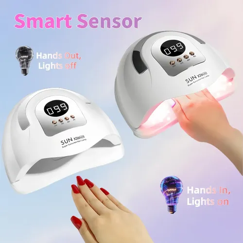 Lámpara Uv Led Para Uñas 380w Sensor Y 4 Tiempos