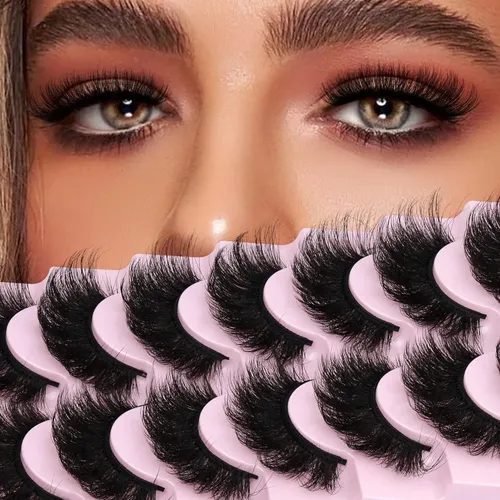 Pestañas Postizas Volumen Espeso Alicrown 20mm 7 Pares