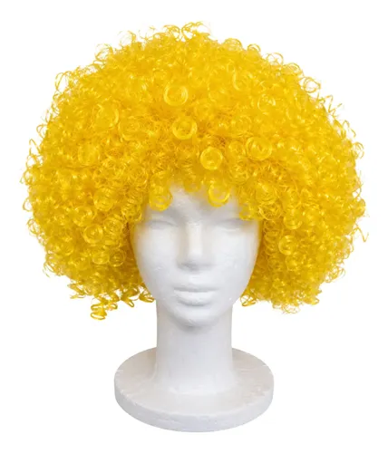 Peluca Afro Grande Fucsia Cotillón Carnaval Fiesta Disfraz