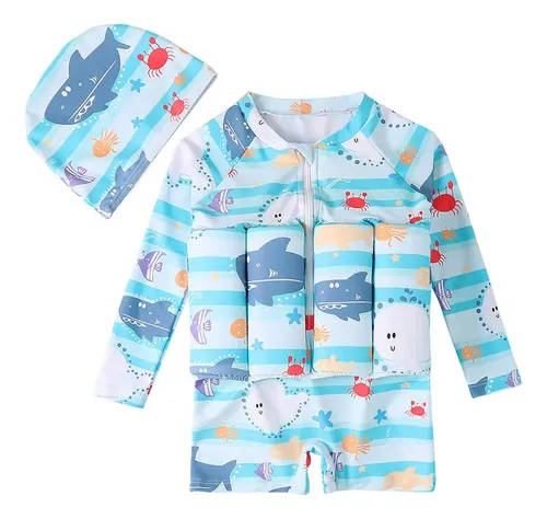 Qx Lu Traje Flotador Para Niñas Y Niños, Traje De Baño De [