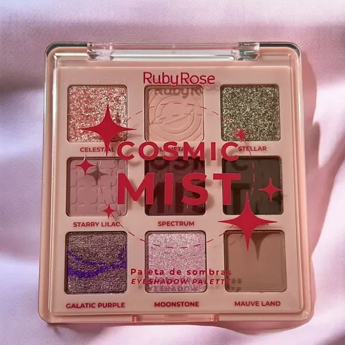 Paleta De Sombras De Ojos Cosmic Mist Pink Line Ruby Rose Color Niebla Cósmica