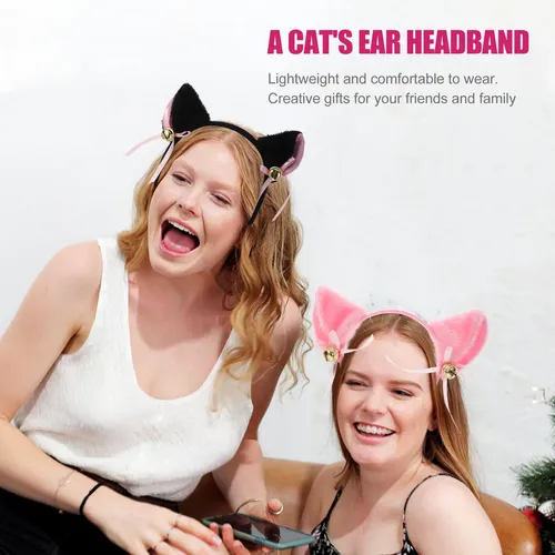 Orejas De Gato Lindas De Pelo Para Niños X2