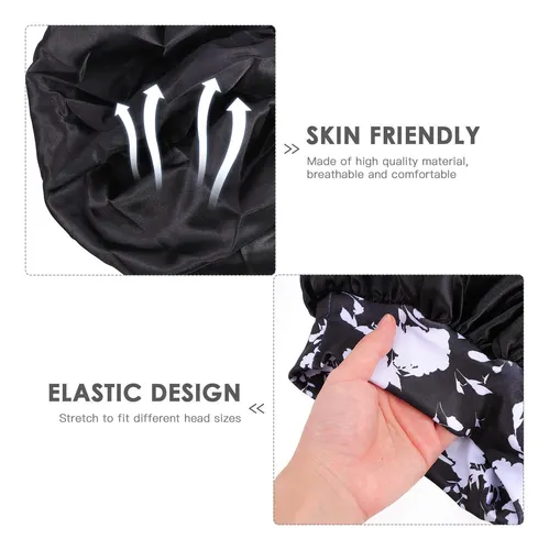 Protector De Pelo Para Dormir Con Estampado De Flores Grande