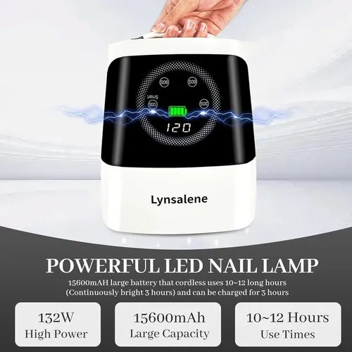 Lámpara Uv Recargable 132w Para Uñas Gel Con Temporizador