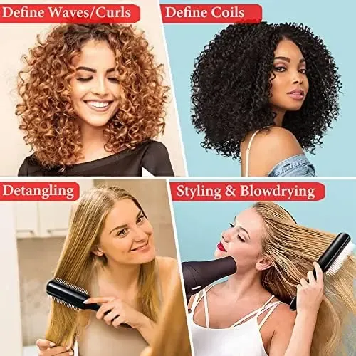 Cepillo Para Cabello Rizado, Peinar, 9 Filas Z