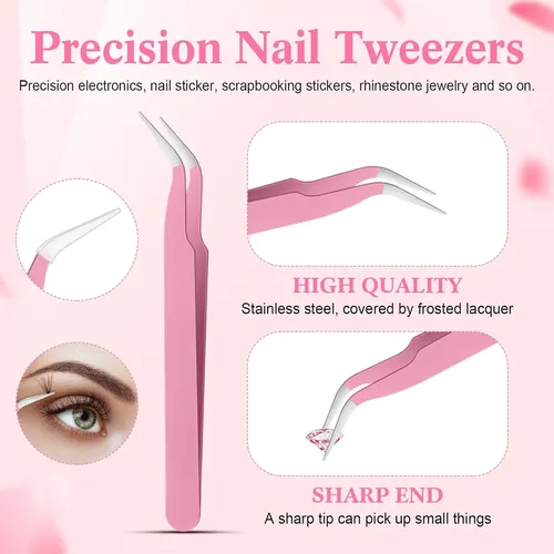 Set Para Arte En Uñas Con Pinza Y Bolígrafo Cera Colorido