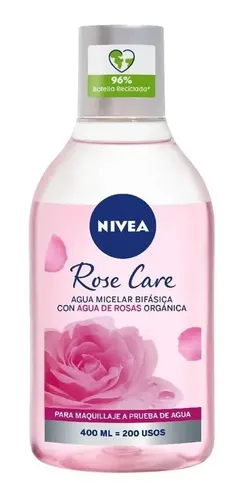 Nivea Rose Care Agua Micelar Bifásica X 400 Ml