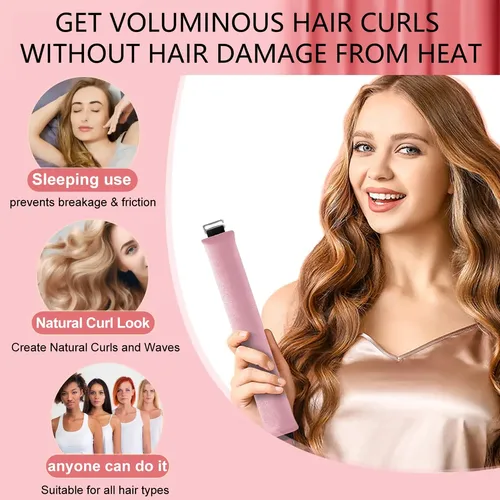 Juego De Rizadores Hair Roller Kureyon Jumbo Heatless De 4 P