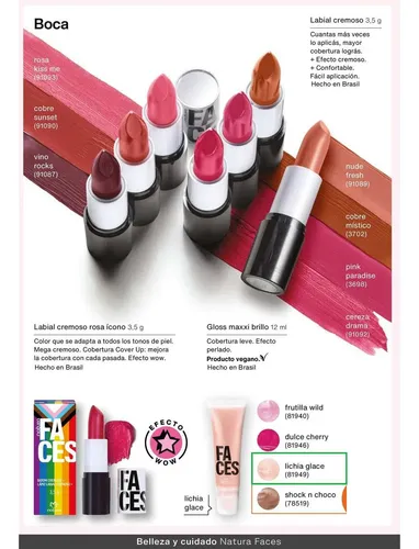 Gloss Maxxi Brillo Labial 12ml X2 Faces Natura Vegano