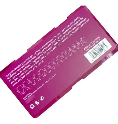 Tips Pro Soft Gel City Girl 510 Pcs Uñas Postizas