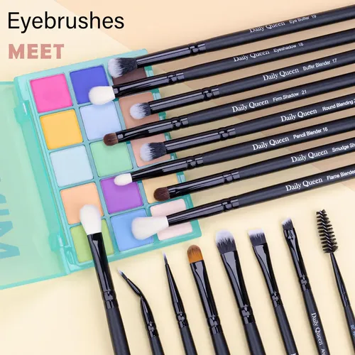 Set De Brochas De Maquillaje Daily Queen 29 Unidades Negro