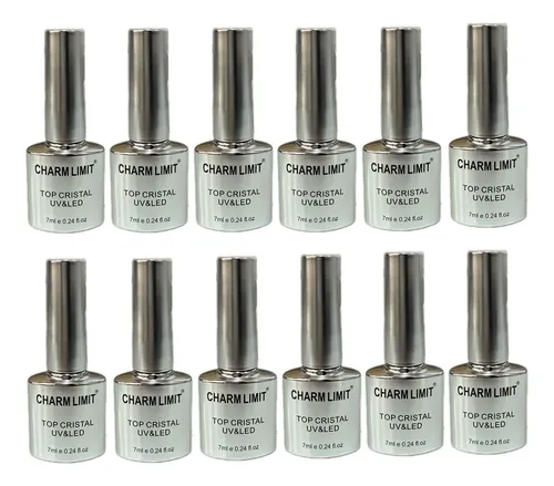 12x Top Coat Cristal Uv/led Charmlimit Semi Transparente