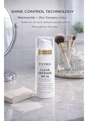 Protector Solar Evyra Clear Defense Spf 46 Para Rostro