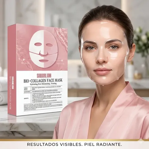 Mascarilla Hidratante Facial X4 Bio Colágeno Absorbible