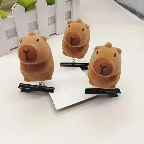 12 Horquillas Capibara Broche Kawaii Accesorios Para Cabello